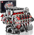Mould King V8 Engine Toys Building Sets Model Engine Kit for Adults Engine MOC Scale Model with Motor 10130 STEM DIY Building Kits That Works Set for Aged 14+ (2718 Pieces)