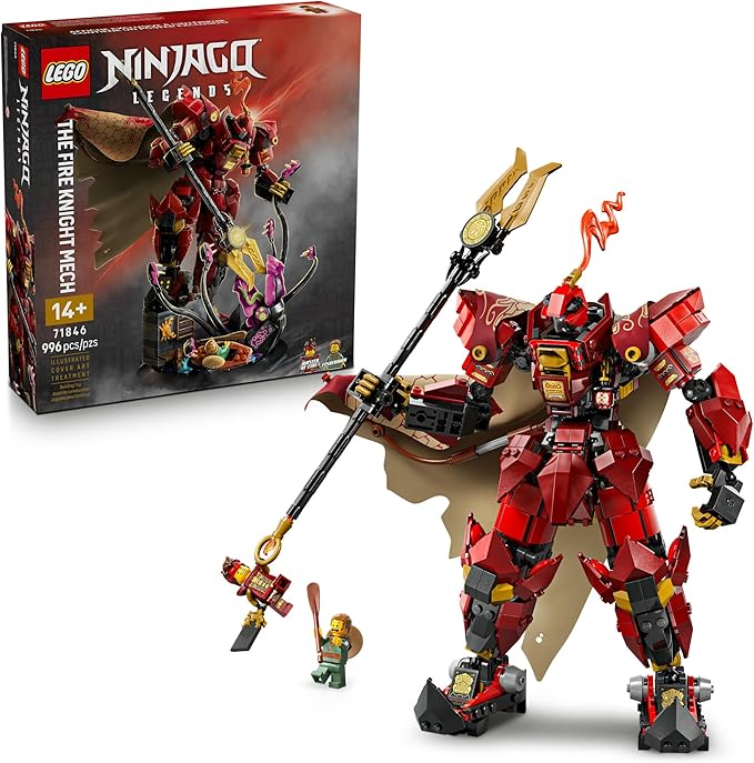 LEGO NINJAGO The Fire Knight Mech Building Set - Model Kit with Kai Minifigure from Legends Monstrosity - Teen Room Decor - Gift for Teenage Boys and Girls Ages 14+ - 71846