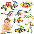 Kids Building Kit STEM Toys 110 Pcs Educational Construction Engineering Building Blocks DIY Learning Set for Ages 3-10 Year Old Boys Girls Best Gift for Children Creative Games Fun Play