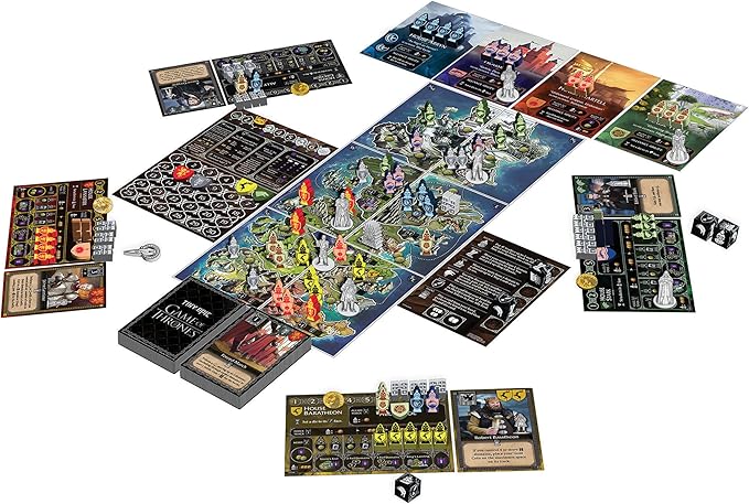 Tiny Epic Game of Thrones Board Game Strategy Game for Adults &amp Teens 1-4 Players 60+ Min Playtime Play as Iconic Westeros Characters Custom Dice Miniatures Metal Coins and Wooden Componen