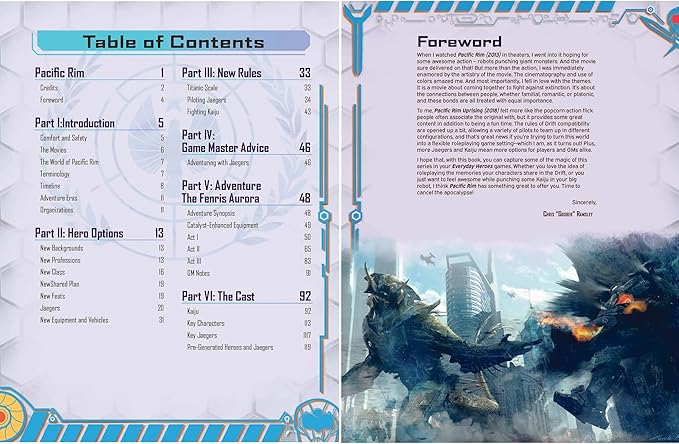 Everyday Heroes Pacific Rim Cinematic Adventures Roleplaying Game Blue