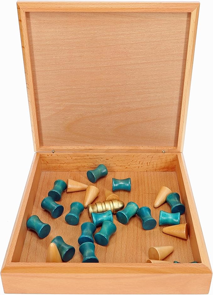 WE Games King's Table Wooden Games Tablut Viking Strategy Board Games 2 Player Games for Adults Beautiful Home Decor Wooden Board Games for Living Room Decor Quality Birthday Gifts Museum Game