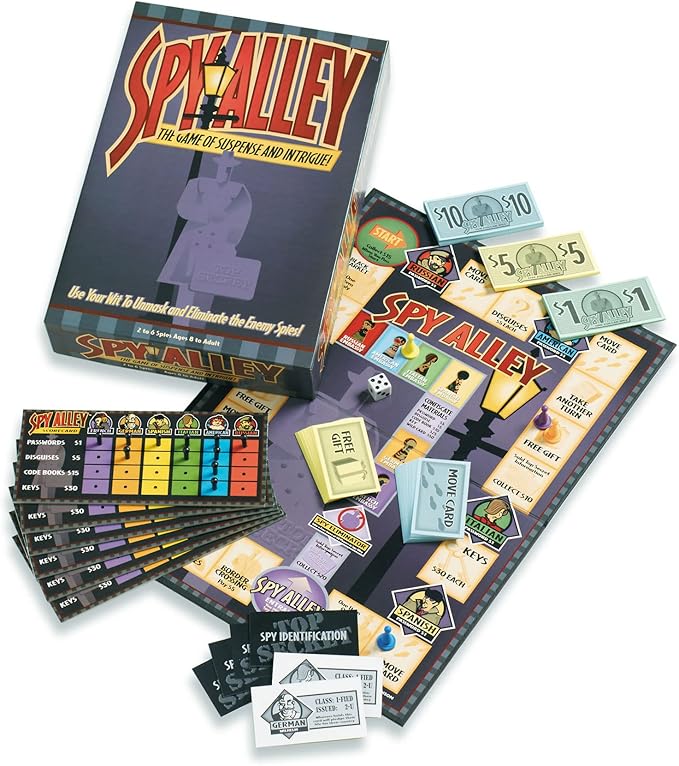 Spy Alley - Mensa Award-Winning Strategy Game - Social Deduction &amp Bluffing Board Game - Family Game Night Fun - Ages 8+ for 2-6 Players