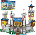 Reobrix Medieval Castle Building Sets for Adults Medieval Architecture Set with Light Collectible Model or Home Office Decor Street View House Building Kits 66006