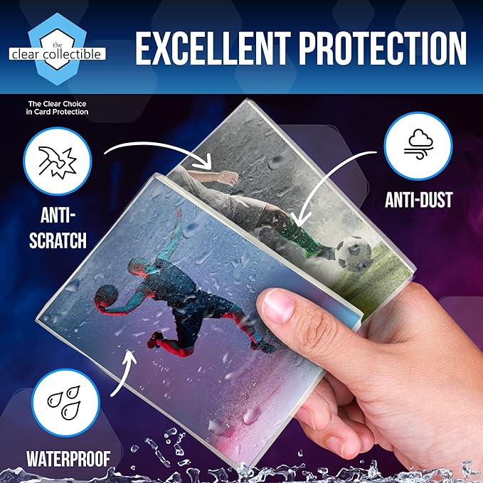 Penny Sleeves for Trading Cards - 3000 Count - 2-5/8 x 3-5/8 (67mm x 92mm) - Clear Trading Card Sleeves for Baseball Football Basketball Soccer Pokemon and MTG Collection