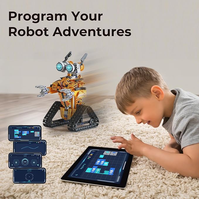 Sillbird Robot Building Kit with Remote Control STEM Gifts for Boys Age 8-12 Technic Buildable Coding Robotic Set Birthday Toys for Kids Teens (468 Pieces)
