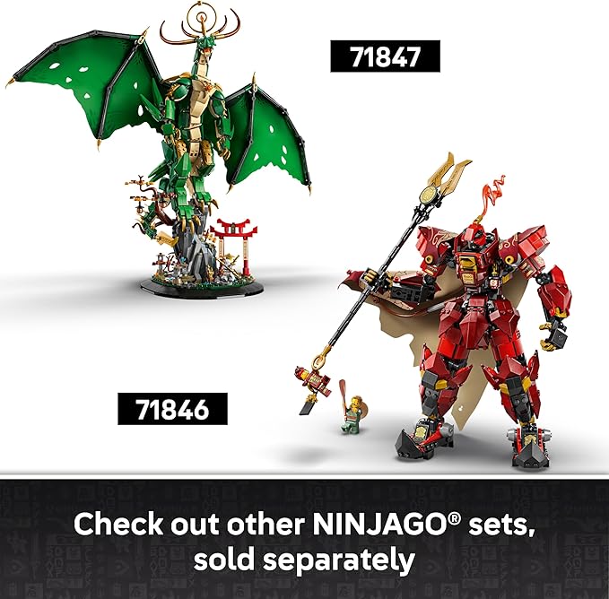 LEGO NINJAGO The Fire Knight Mech Building Set - Model Kit with Kai Minifigure from Legends Monstrosity - Teen Room Decor - Gift for Teenage Boys and Girls Ages 14+ - 71846