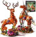 MENTOJOY 2-in-1 Magical Unicorn &amp Deer Building Set - 1367 Pieces Fantasy Animal Model Educational STEM Toy &amp Desktop Decoration Gift for Kids Ages 6+
