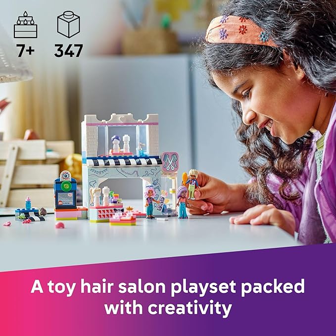 LEGO Friends Hair Salon and Accessories Store Toy Building Set - Hair Salon Toy for Girls and Boys Ages 7+ - Gift Idea for Kids Birthday - with 3 Minidolls - 42662