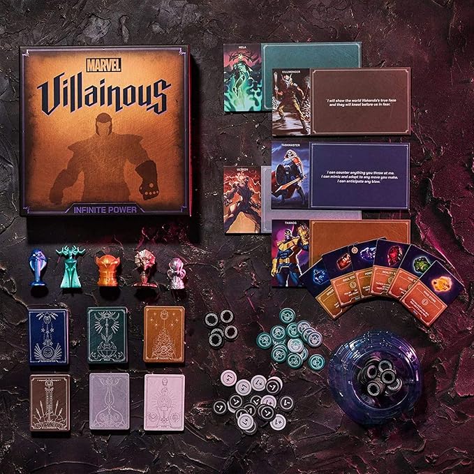 Ravensburger Marvel Villainous: Infinite Power Strategy Board Game - Engaging Brain Teaser for Ages 12 &amp Up | Unique Marvel Characters | Adjustable Difficulty | Great for Marvel Fans