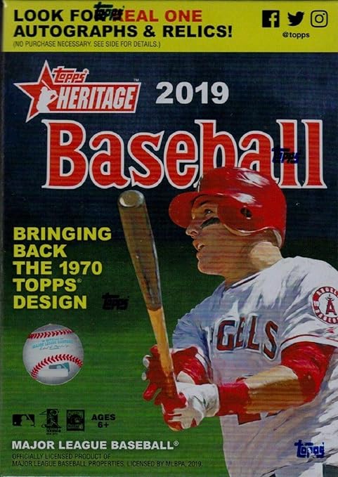 2019 Topps Heritage Baseball Blaster Box (8 Packs/9 Cards)