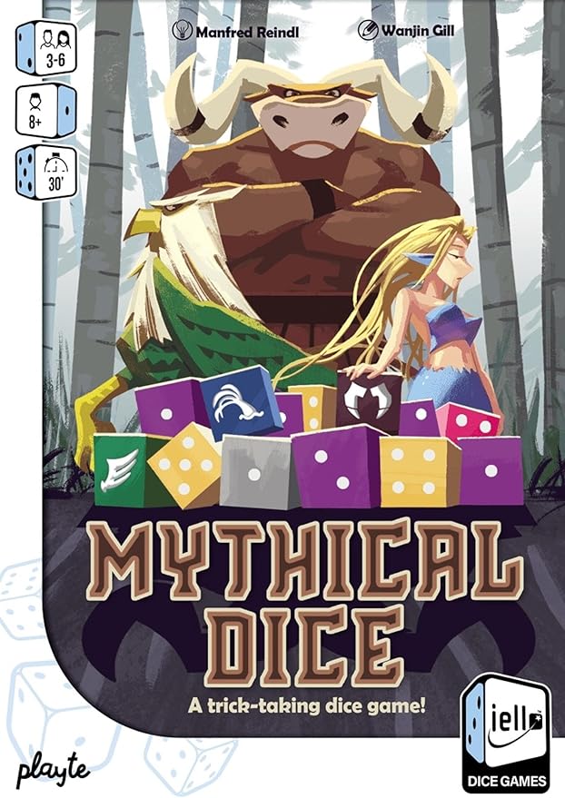IELLO: Mino Dice - Family Bidding Board Game Trick-Taking Dice &amp Card Game Become Champion of The Labyrinth Fantasy Ages 8+ 3-6 Players 30 Min