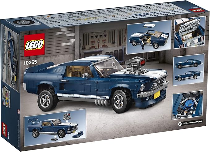LEGO Creator Expert Ford Mustang 10265 Building Set - Exclusive Advanced Collector's Car Model Featuring Detailed Interior V8 Engine Home and Office Display Collectible for Adults and Teens