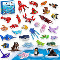 32 Pack Marine Animals Building Blocks - 846PCS Kids Party Favors Educational Toy Goodie Bag Stuffers Classroom Prizes Valentines Easter Birthday Gifts for Boys Girls 6-12