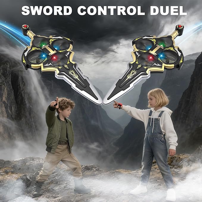 Upgraded Flying Sword RC Airplane Gesture Control Airplane for Kids Adult 8-16 Remote Control Drone Sword with Light 360° Flip Toy Gravity Sensing Stunt Roll Gift for Christmas New Year
