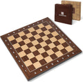 Wooden Chess Board 16 Inch - Professional Tournament Chessboard Only Premium Wood Board Game with Notation Scratch-Resistant UV Coating Portable Table Chess Board No Pieces with Gift Package