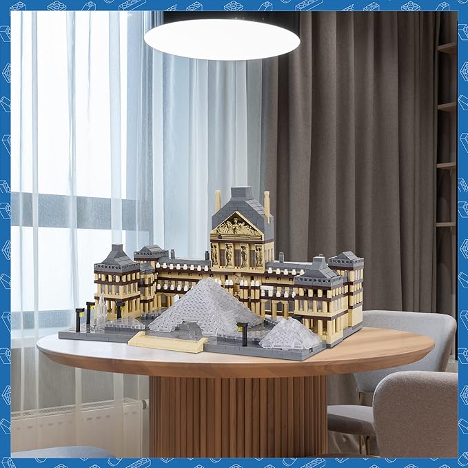 Architecture Louvre Micro Building Blocks Set 3377 PCS World Famous Architectural Model Educational Toys Building Bricks