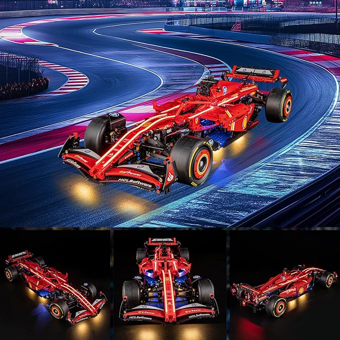 YEABRICKS LED Light for 42207 Technic Ferrari SF-24 F1 Car Building Blocks Model (Building Set NOT Included)