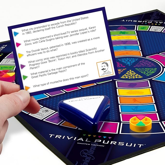 Hasbro Gaming Trivial Pursuit Master Edition Trivia Game Board Games for Adults and Teens Includes Electronic Timer Trivia Games for 2 to 6 Players Ages 16 and Up (Amazon Exclusive)