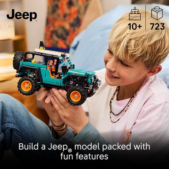 LEGO Technic Jeep Wrangler Rubicon SUV - Building Toy for Boys &amp Girls Ages 10+ - Model Car Kit with Detailed Features - Display Set for Bedroom Decor - Gift for Birthdays - 42227