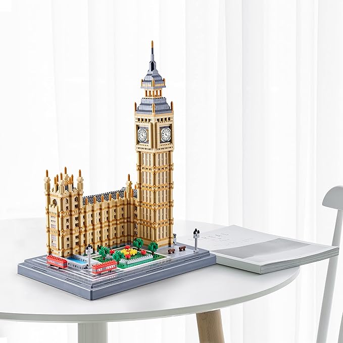 New Architecture Big Ben Building Set - 6473pcs+ Micro Mini Blocks - Enjoyable &amp Affordable - Detailed Model Ages 14+