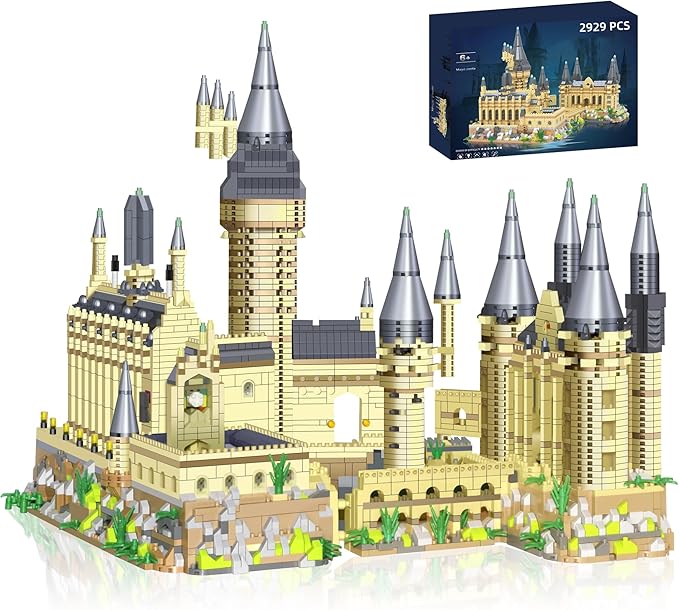 Mini Building Blocks Sets - Micro Mini Blocks Bricks Kit Creative Ideals Tower Model Building Toys for Adults Collectible Architecture Decoration Birthday Gifts (Magic Castle (2929PCS))