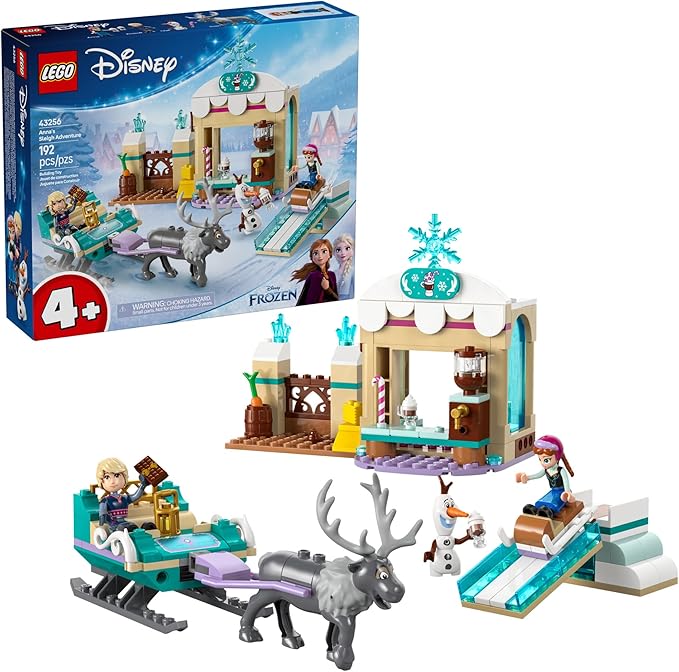 LEGO Disney Frozen Anna's Sleigh Adventure Building Toy Set - Frozen Toy for Toddlers with 2 Disney Princess Minidolls - Learning and Educational Set for Girls &amp Boys Ages 4+ - 43256