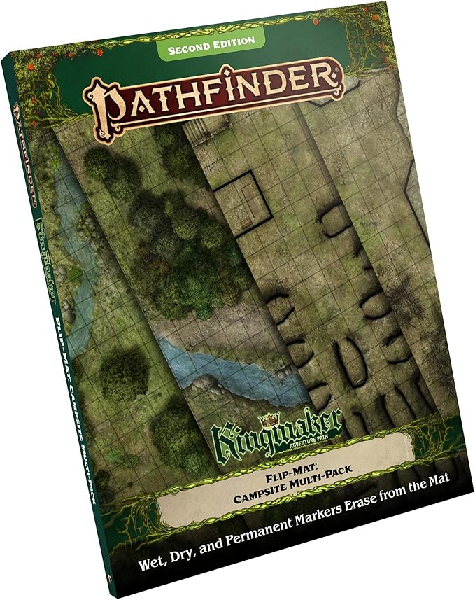 Pathfinder Flip-Mat Multi-Pack Campsites - 3 Battle Maps 24x 30 for Kingmaker Adventure Path Tabletop RPG