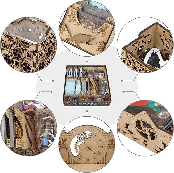 TowerRex Organizer for Mysterium Board Game and Hidden Signs Secrets And Lies Expansion Storage Instert Accessories Upgrade