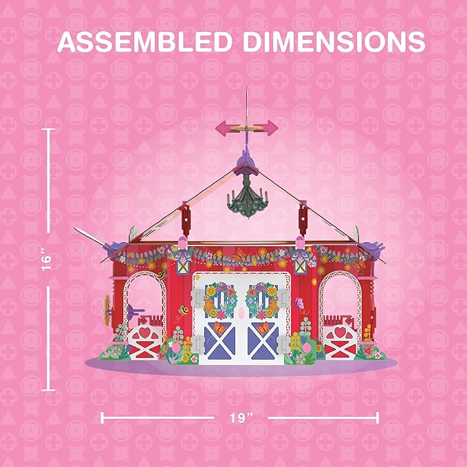 Unicorn Barn | Build-Your-Own Magical Animals Farm Play Set Kids 3D Puzzle Toy - STEM Girl Toys Ages 6-7 and Up