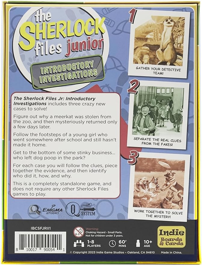 Sherlock Files: Junior Introductory Investigations Strategy Board Games Indie Boards &amp Cards