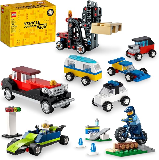 LEGO Creator Vehicle Pack 66777 Collectible Car Set with Buildable Car Toys Great Party Favors for Goodie Bags or Stocking Stuffers for Boys Girls and Kids Ages 8 and Up
