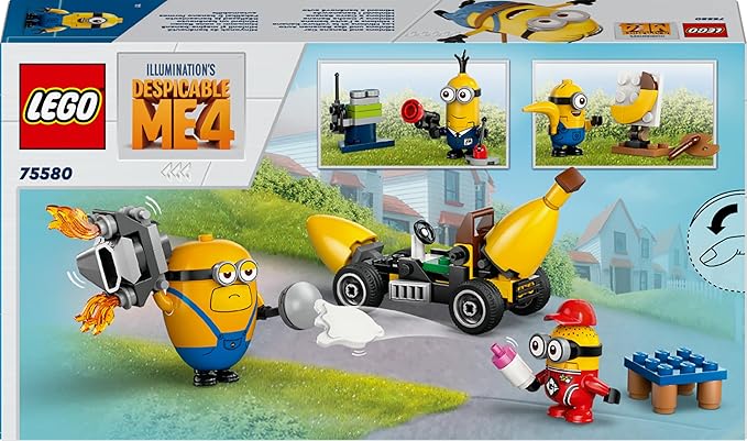 Lego Despicable Me 4 Minions and The Banana Car Playset to Despicable Me 4 Kids Toy Creative Minions Gift for Boys and Girls from 6 Years 75580