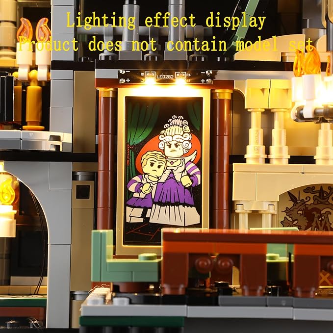LED Light Kit Compatible with Lego Malfoy Manor Building Blocks Model - Lighting Set for 76453 (Model Set Not Included)