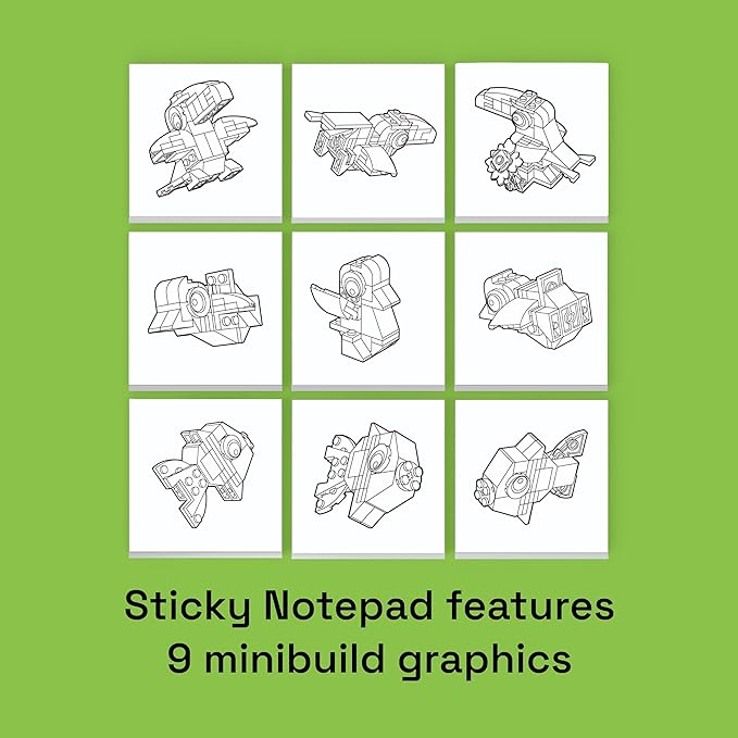 LEGO Stationery Creativity Set with Building Toy - Animal (53666) Includes 1 Sticky Note Pad 4 Markers 1 LEGO Building Toy