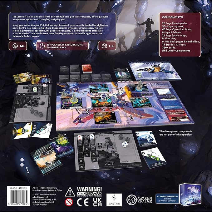 ISS Vanguard: Lost Fleet Board Game Expansion - Exclusive Add-Ons Varied Missions &amp Challenges! Cooperative Sci-Fi Adventure Game Ages 14+ 1-4 Players 90-120 Min Playtime Made by Awaken Realm
