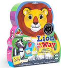 eeBoo: Lion in My Way Game - A Game of Imaginative Problem Solving Journey Through Hazards &amp Barriers Animal Shaped Box Children Kids Ages 5+