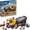LEGO City Cement Mixer Truck Building Toy for Boys &amp Girls Ages 7+ - Pretend Play Construction Toy W/Rotating Drum &amp 3 Worker Minifigures - Gift Idea for Birthdays - 60478