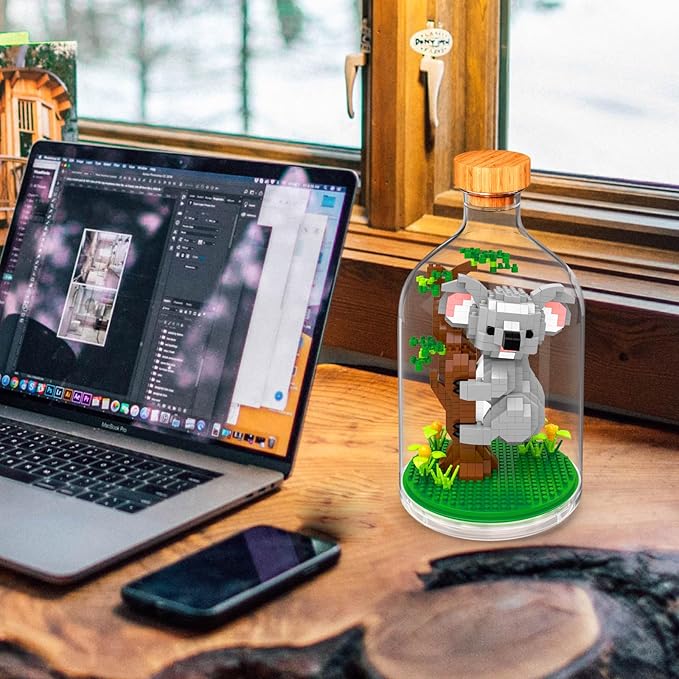 Creative Koala Toy Building SetAdult Mini Animal Friend SetParty Favors Gift for FriendAnimal Lover Office Home Decor Koala Building Block KitNew Year Easter Birthday Gift for Family