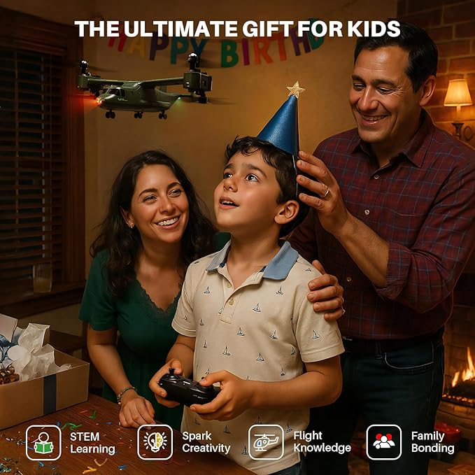 SYMA X550 RC Plane 4 CH Remote Control Airplane with High/Low Speed One-Key Takeoff/Landing Stunt Flight Modes Army Model Plane Gift for Kids Beginners &amp Adults