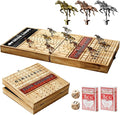 Horse Racing Board Game with 11 Luxury Metal Horses Horse Race Board Games Horse Racing Game Horse Race Game Foldable Thickened Solid Wood