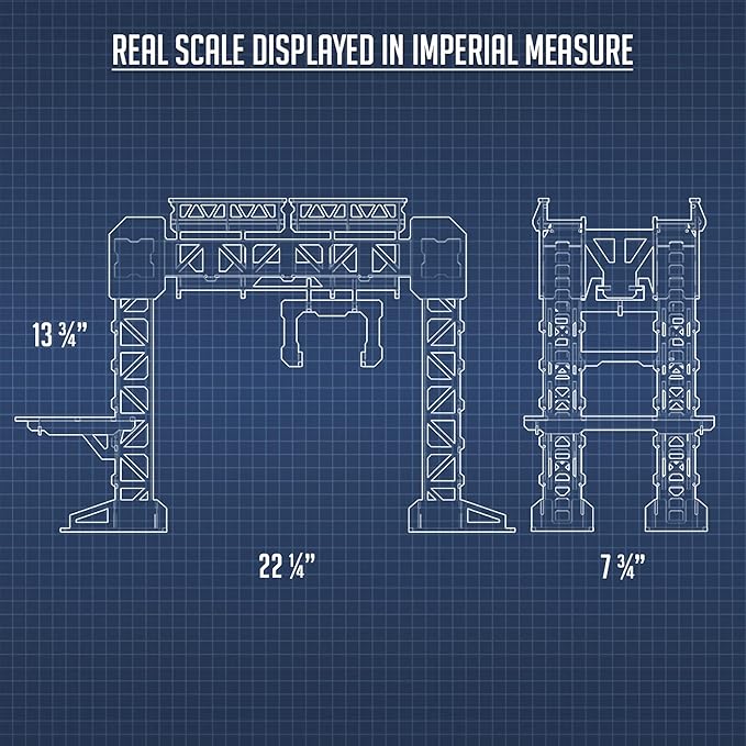 TinkerTurf Sci-Fi Terrain: MagLev Depot v2 Abandoned Theme Sturdy Affordable Great-Looking Full-Color Terrain Quick and Easy to Assemble Virtually Limitless Setups