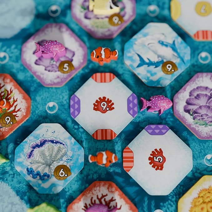 Shallow Sea Board Game – Strategy Tile-Placement Game for Adults &amp Families | 1–4 Players 30–45 Min Play | Build Coral Reef Ecosystem Ocean Puzzle Game Nature-Inspired