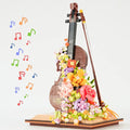 Flower Bouquet Violin Building Blocks Set 950PCS Music Instruments Bricks Set Gifts for Adults and Kids