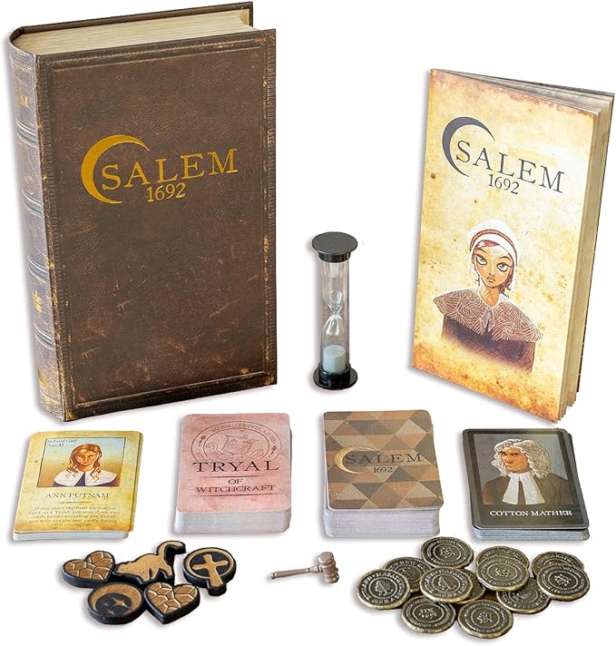 Facade Games Salem 1692 Deluxe Edition Board Game - Witch Hunt Game for Friends and Family - A Game of Cards Strategy Deceit and Luck for 4-12 Players