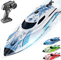 BEZGAR RC Boat 12 inch Remote Control Boat for Kids and Adults 25 KPH Fast RC Speed Boats with 700mAh Battery Ideal Waterproof Toy Boats for Lakes &amp Pools - TX126 White