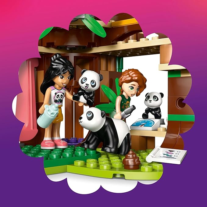 Lego 42648 Friends Panda Sanctuary Toy Birthday Present Blocks for Girls Boys Children 7 8 9 Years Old Elementary School Animals Science Mother Father