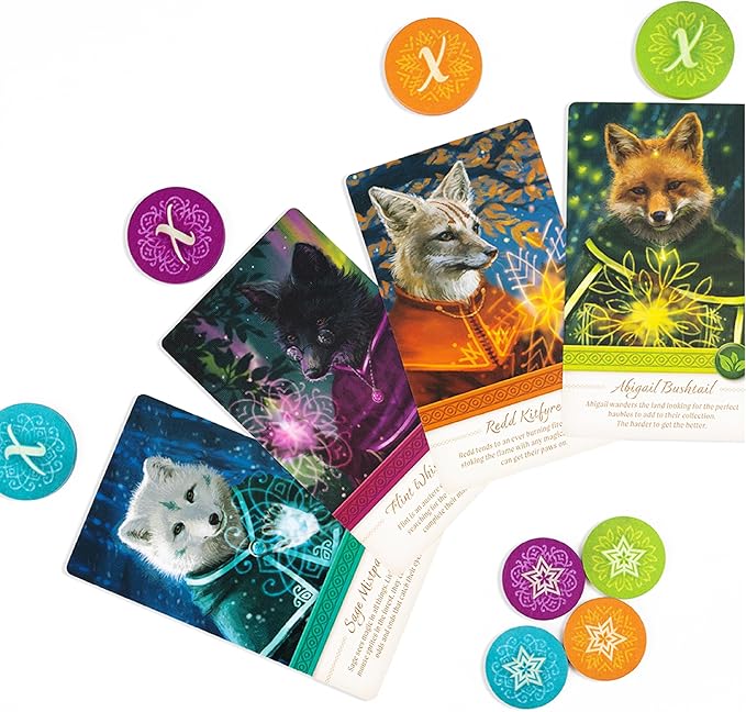 AEG &amp Flatout Games | Nocturne - Set Collection &amp Bidding Board Game | Play as Fox Mystics Find Magical Items &amp Cast Spells | Ages 10+ | 1-4 Players