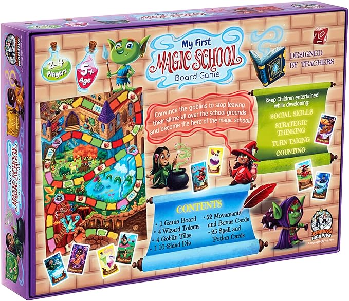 My First Magic School Board Game - A Magical Wizard Adventure Game for Kids Ages 5 and Up Learn New Skills While Casting Spells and Racing Across The Enchanted Grounds