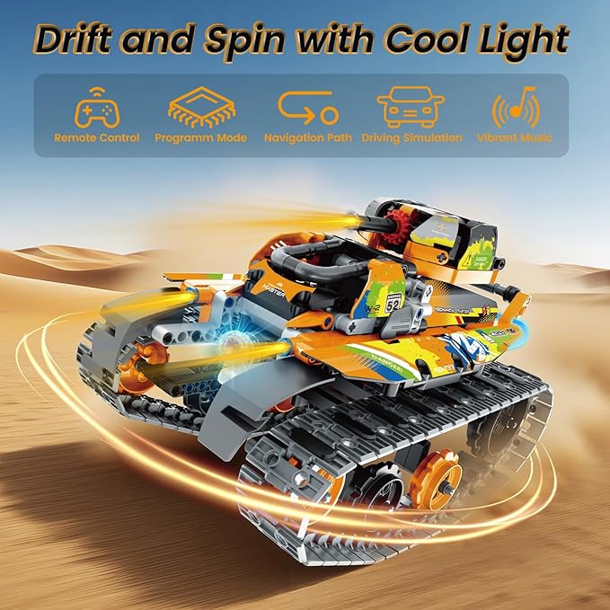 STEM Robot Building Kit with APP / Remote Control 5 in 1 RC Robotic Car Toy for Kids Ages 8-12 Christmas Birthday Gifts for Boys Age 6 7 8 9 10 11 12+ DIY Build Set Educational Science Projects